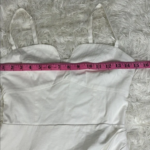 Alfred Draped Stretch Organic Cotton Midi Dress In Weiss - Picture 9 of 10